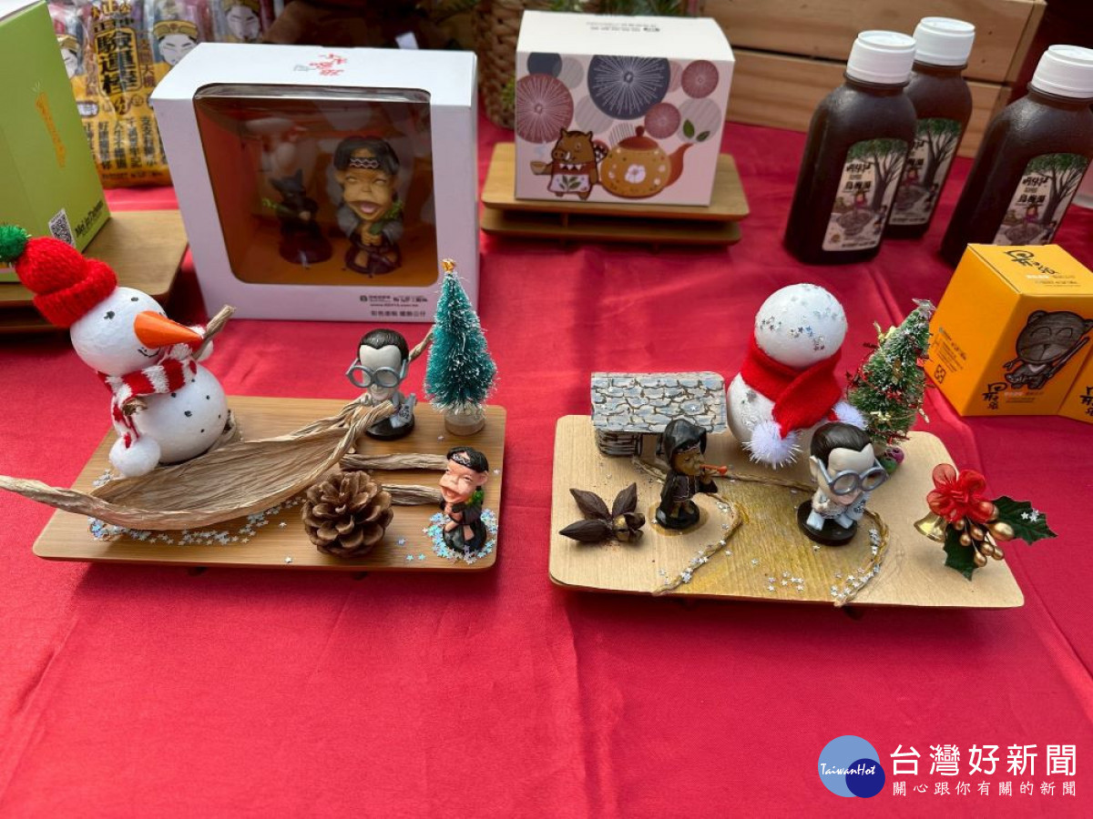 南投縣信義鄉「踏雪尋梅」系列活動宣告記者會，12/27開鑼日的親子手作體驗「聖誕梅夢島」。（圖/記者賴淑禎攝）