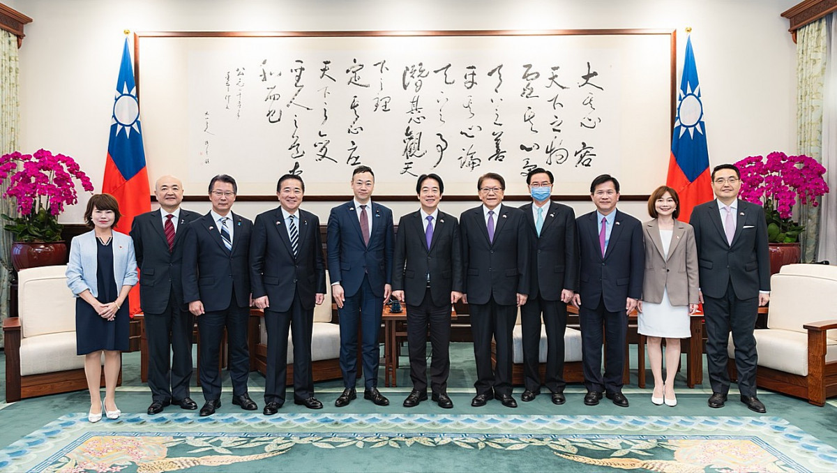 總統賴清德接見日本「TY會」會長瀧波宏文參議員一行人。（圖／總統府Flickr）