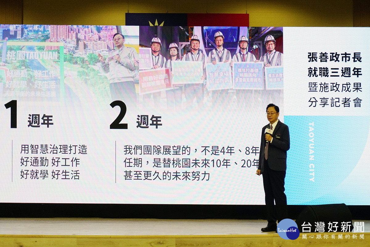 桃園市長張善政於就職三周年記者會中拍板「桃園NEXT未來工程」，重構城市版圖。