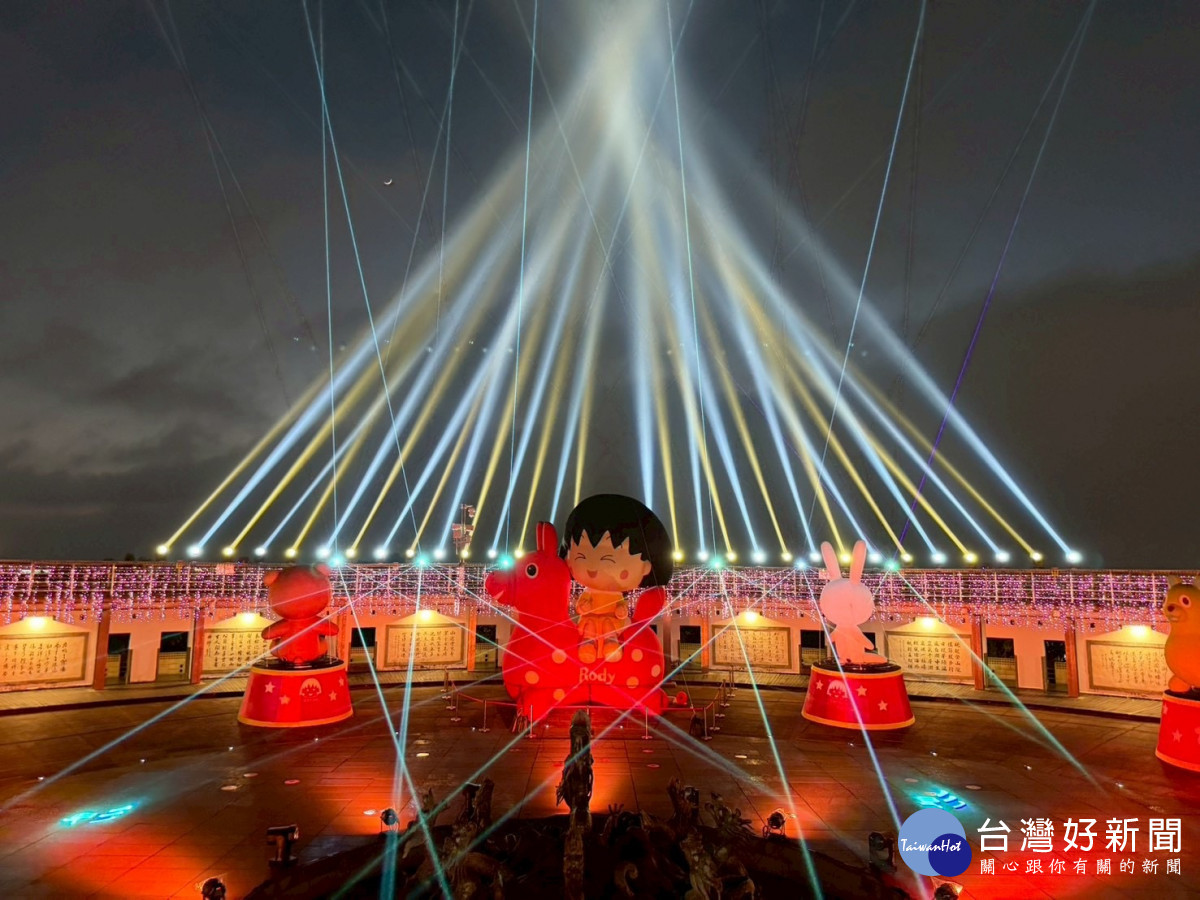 小丸子燈光秀。圖/彰化縣政府提供