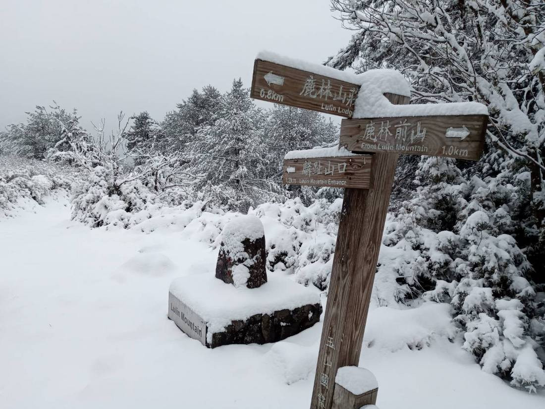 114年12月27日玉山主峰線風口結冰（玉管處提供）