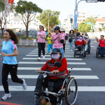 「為公益而跑，盲人環台活動」今天下午抵達嘉義市。（圖／嘉義市府提供）