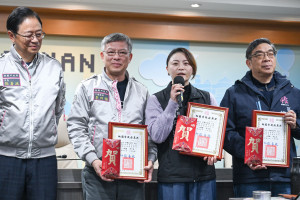 平鎮區長蕭巧如分享獲獎心得。