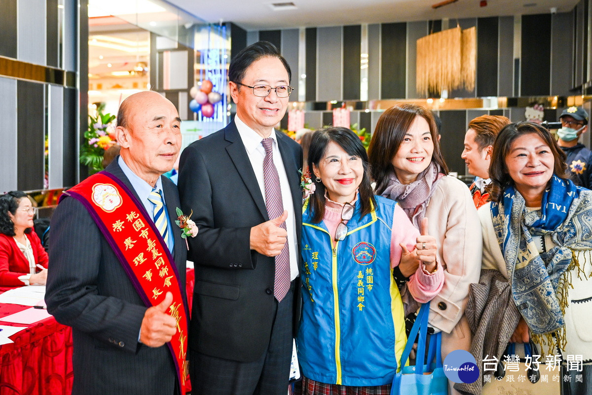 桃園市長張善政於「桃園市嘉義同鄉會行第21屆第1次會員大會」中致詞。<br />
