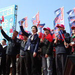 立法委員徐欣瑩於湖口鄉舉行首場大型造勢誓師大會。