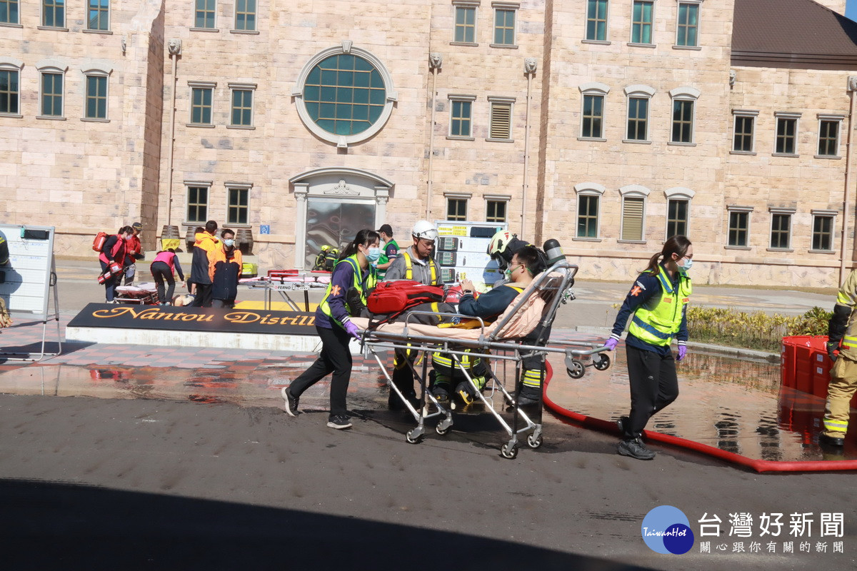 大量傷患後送等。（記者扶小萍攝）