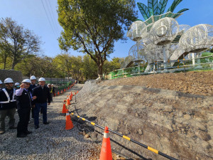 鰲峰山公園「谷溜遊戲場」將在三月中旬完工啟用。