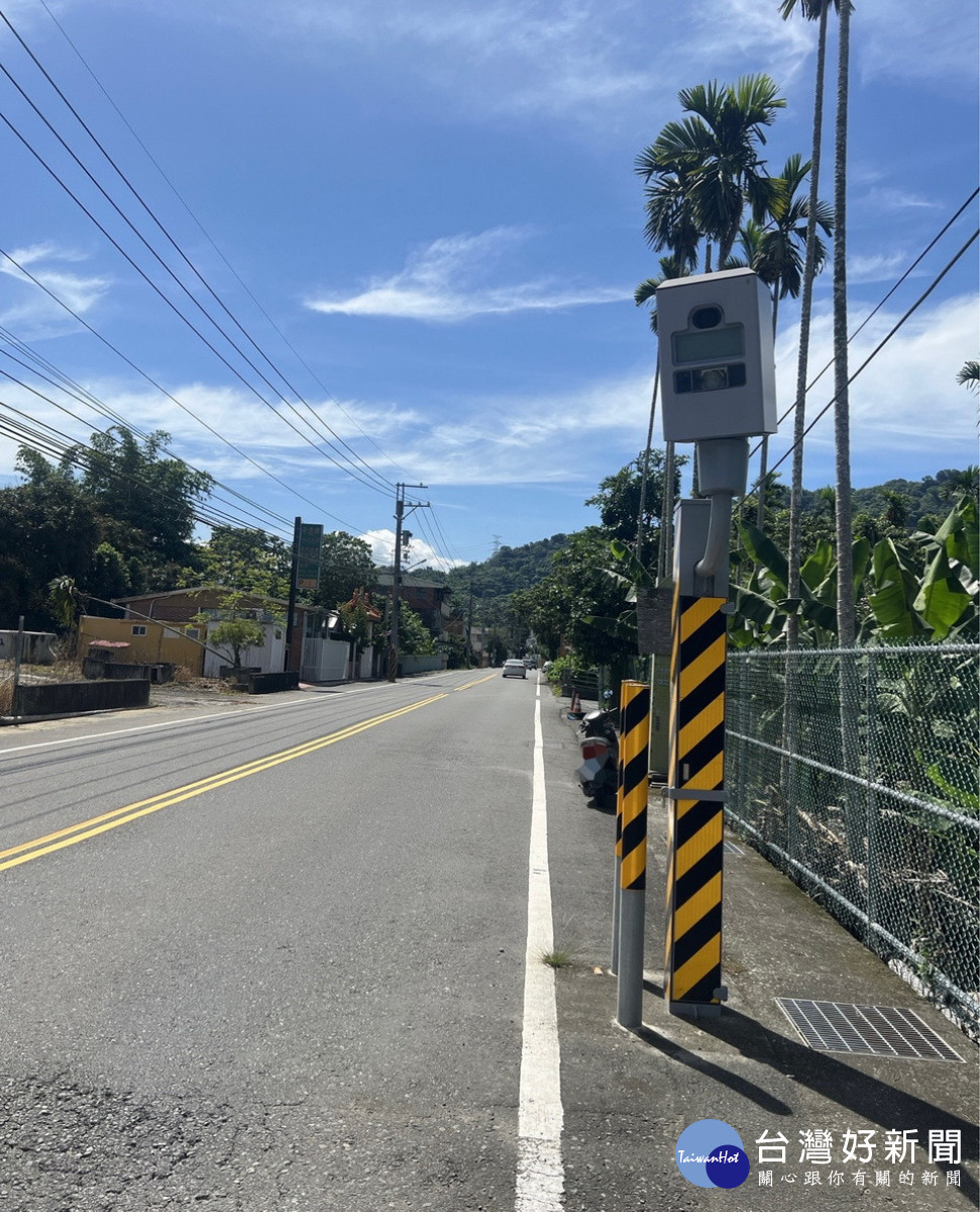 縣內固定桿超速取締件數可觀。（南投縣交通隊提供）