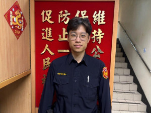 台北市警局大安分局和平東路派出所員警孫瑞晟。（圖／台北市府警察局大安分局提供）