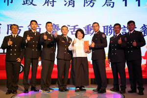 嘉義市政府消防局昨天舉辦「115年度消防節慶祝活動」／嘉義市府提供