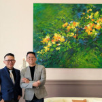 心月居董事長黃振豪（左）特邀名畫家曾榮泰（右）一起打造藝術級母嬰殿堂。