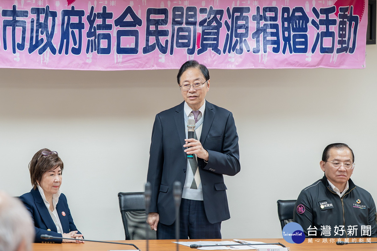 桃園市長張善政致詞肯定並感謝世外桃源文教公益基金會。