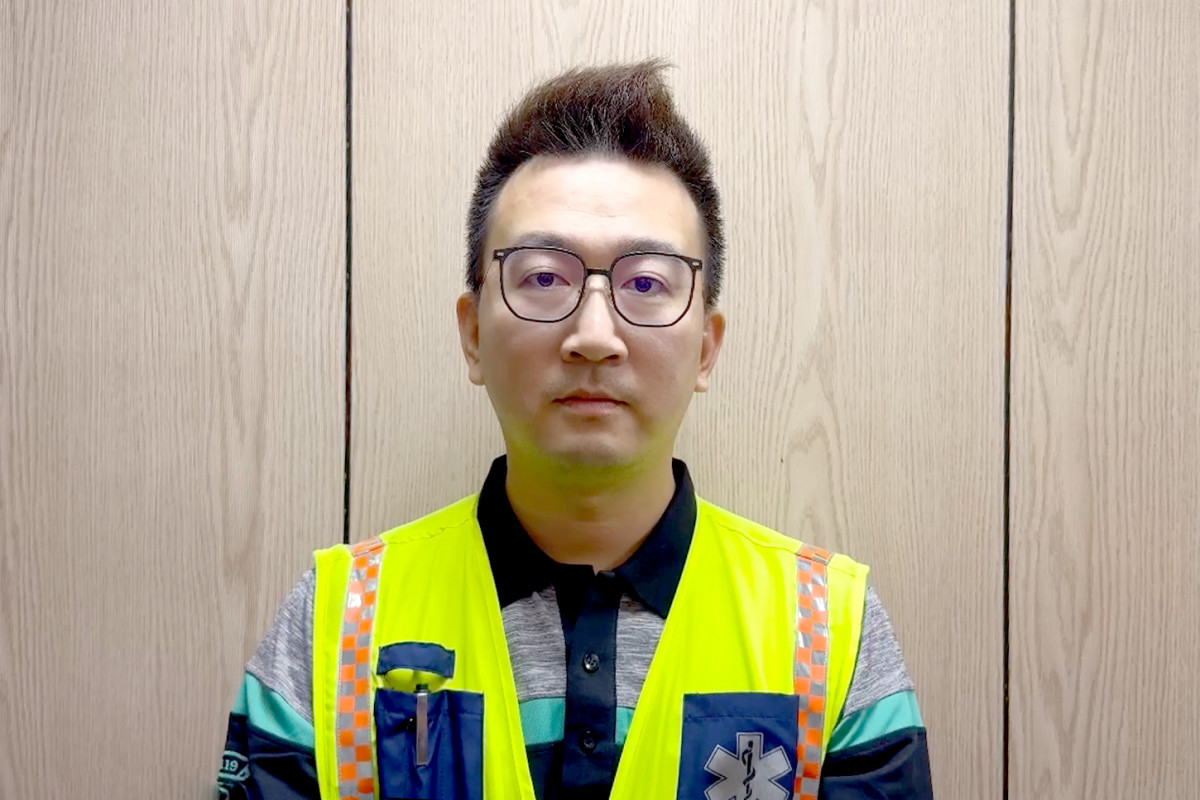 EMT-P林建宏表示，第一線救護分秒必爭，高級救護技術員訓練，讓救護人員迅速判斷病況、即時給藥處置，對搶救生命幫助極大。