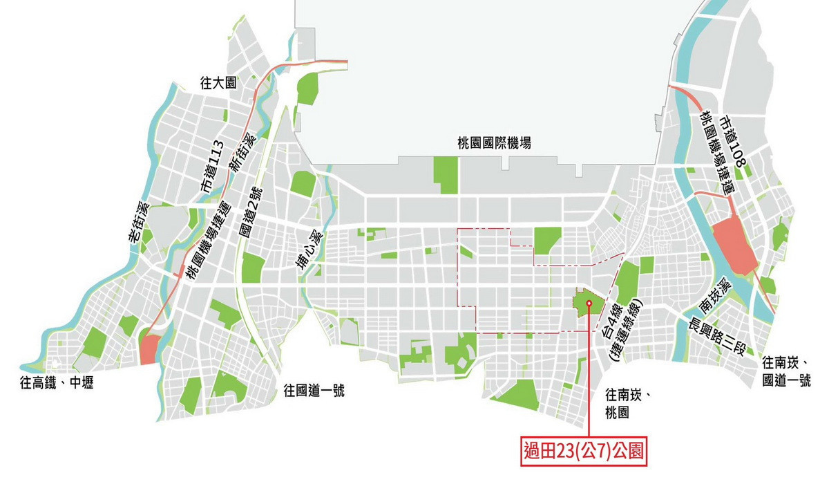 過田23公園位置圖。