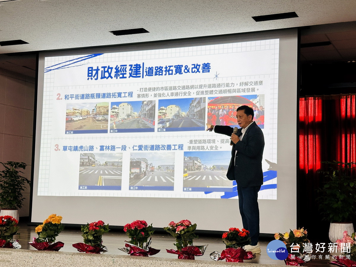 簡賜勝坦言一年時間緊迫完成多項施政。（記者扶小萍攝）