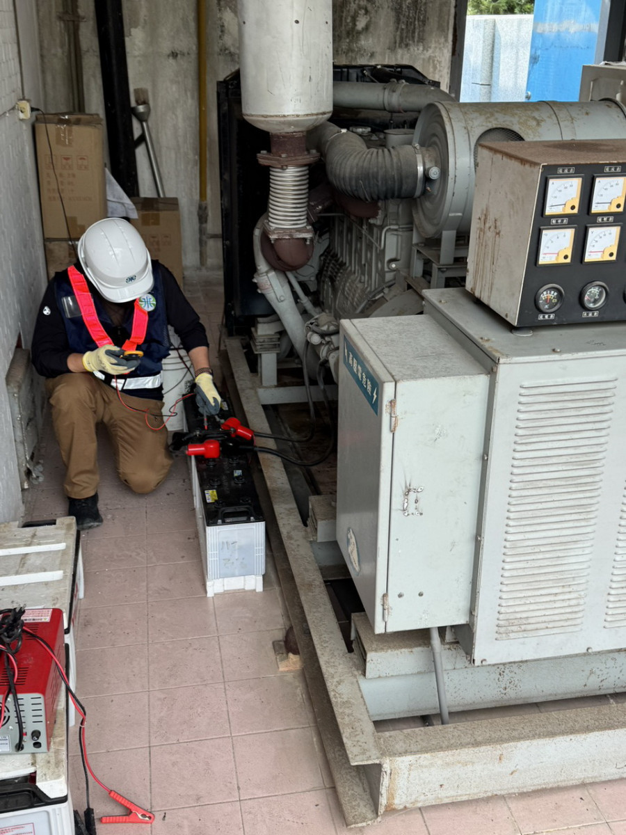 發電機保養中。（水公司第四區處提供）<br />
