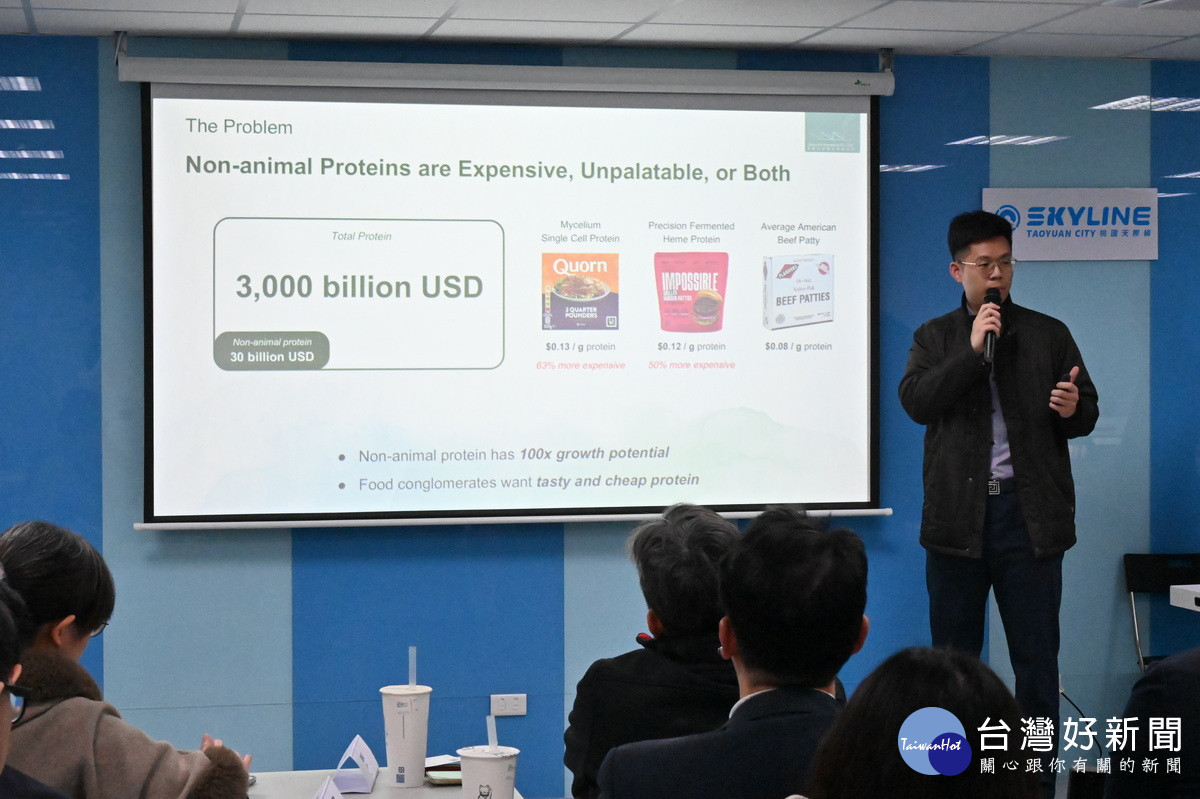 桃園天際線加速器所屬全瑩生技進行簡報。