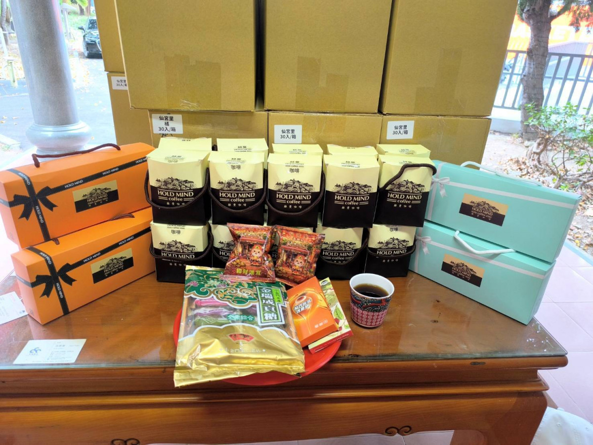 「赫曼（好賣）咖啡」與「好里長」強強聯手，期待為仙宮里帶來更多福氣。