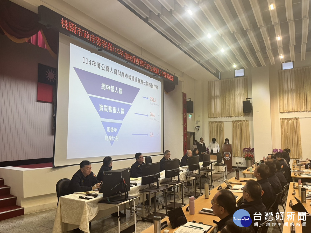 一馬當先倡廉潔　桃警辦理財產申報公開抽籤