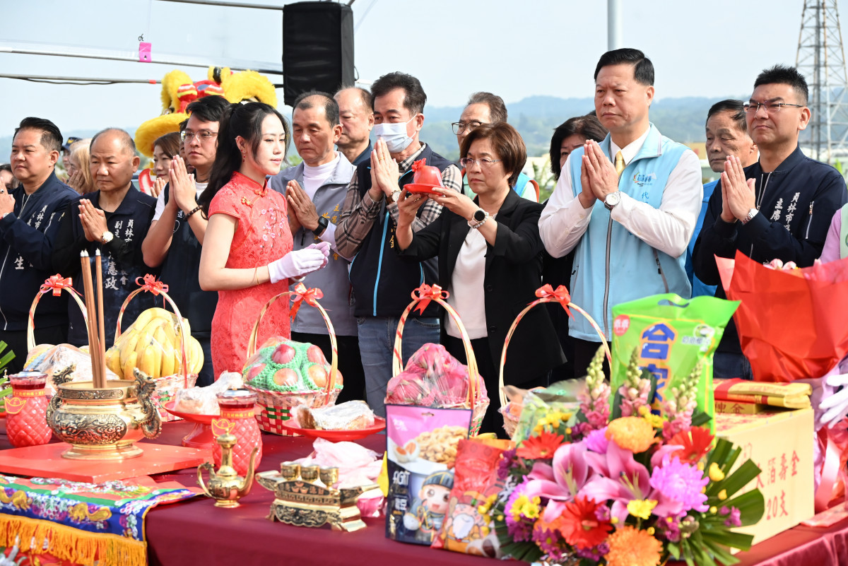 石笱排水堤岸道路6.2公里改善工程動土，員林、大村通行更安全順暢。圖／彰化縣政府提供