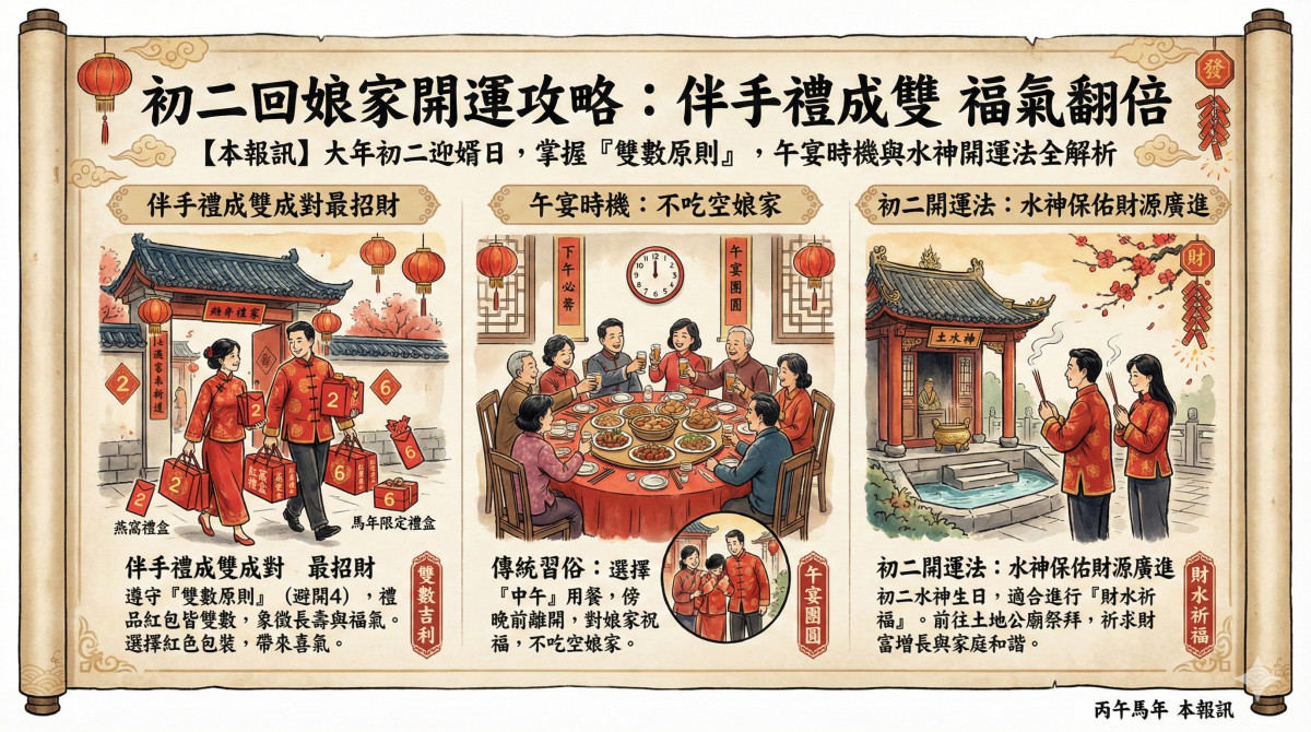 初二回娘家伴手禮有學問　掌握「雙數原則」福氣翻倍