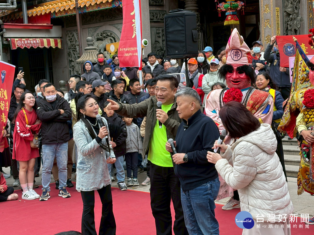 大甲分局攜手大甲鎮瀾宮　邀藝人宣傳反詐騙及交通安全