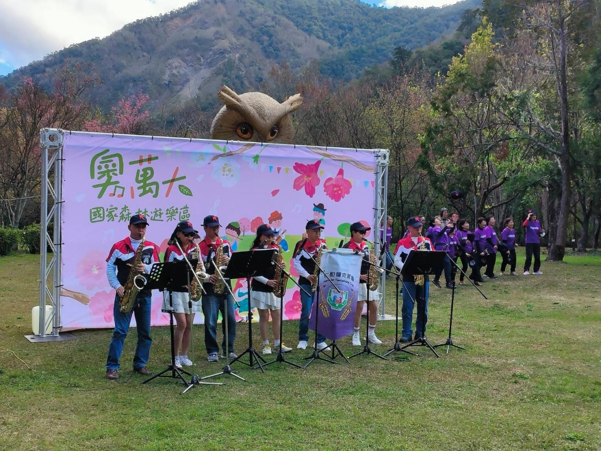 春櫻傳情活動照片。（林業及自然保育署南投分署提供）