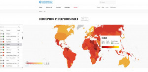 （圖／國際透明組織網頁transparency.org）