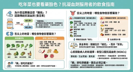 抗凝血劑服用者的安心飲食指南。<br />
