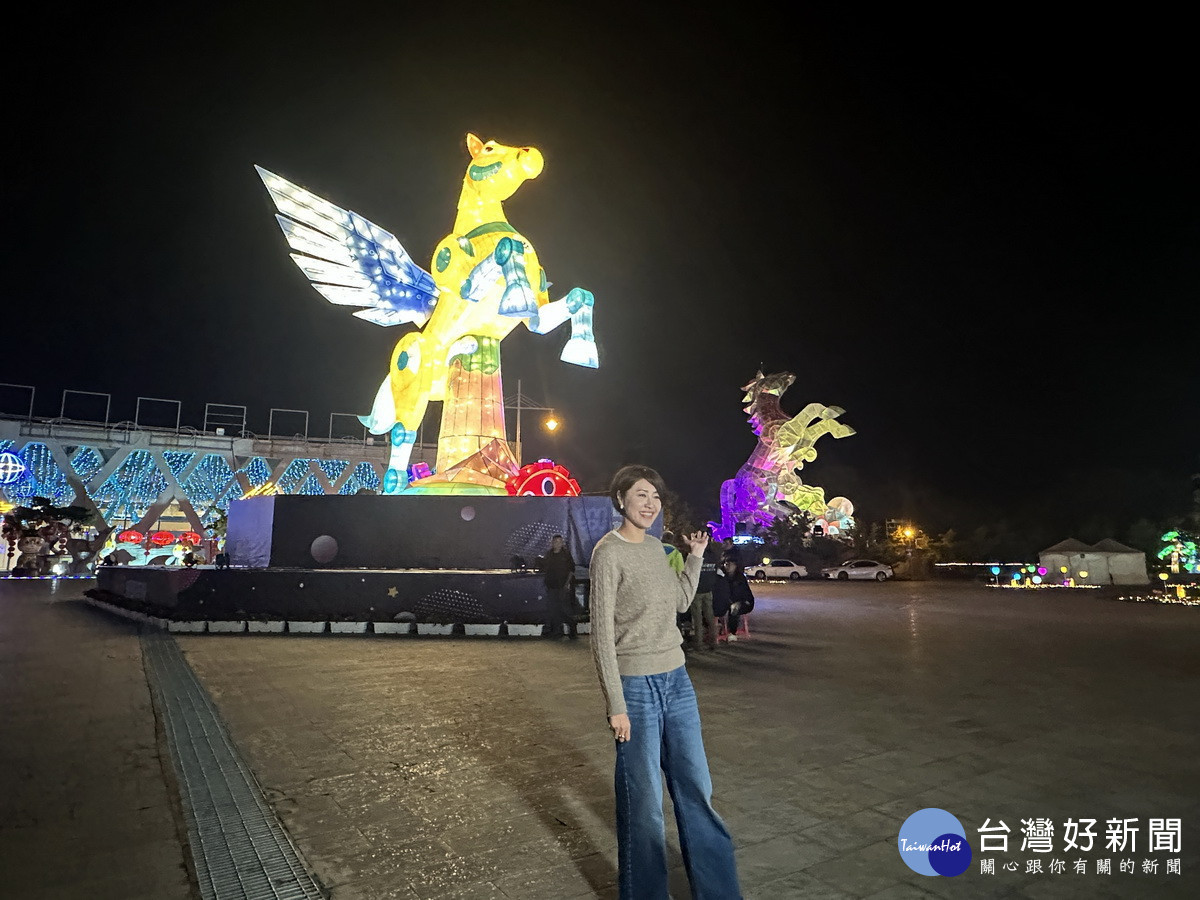 南投燈會2度迎接金馬年試燈　許淑華與團隊檢視體驗
