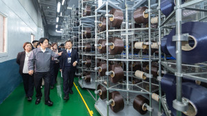 總統賴清德於2月5日參訪聚隆纖維股份有限公司芳苑廠暨與紡織產業座談。（圖／資料照片，圖源：總統府Flickr）