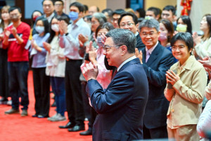 行政院長卓榮泰23日出席「行政院115年新春團拜」。（圖／行政院新聞傳播處）