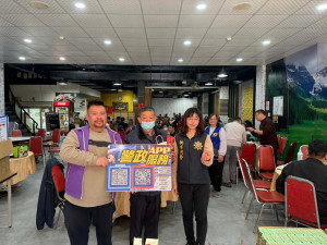 結合社會局於春節期間關懷遊民宣導。