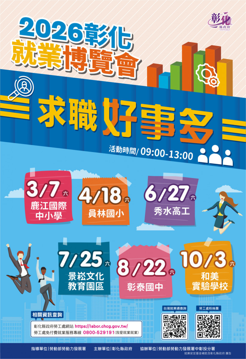2026彰化縣就業博覽會海報。圖/彰化縣政府提出