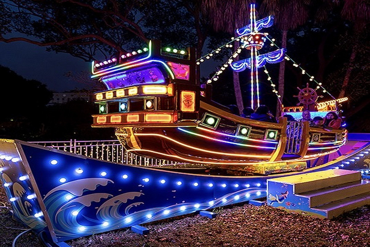 虎頭山創新園區遊樂設施為免費使用並提早開玩。