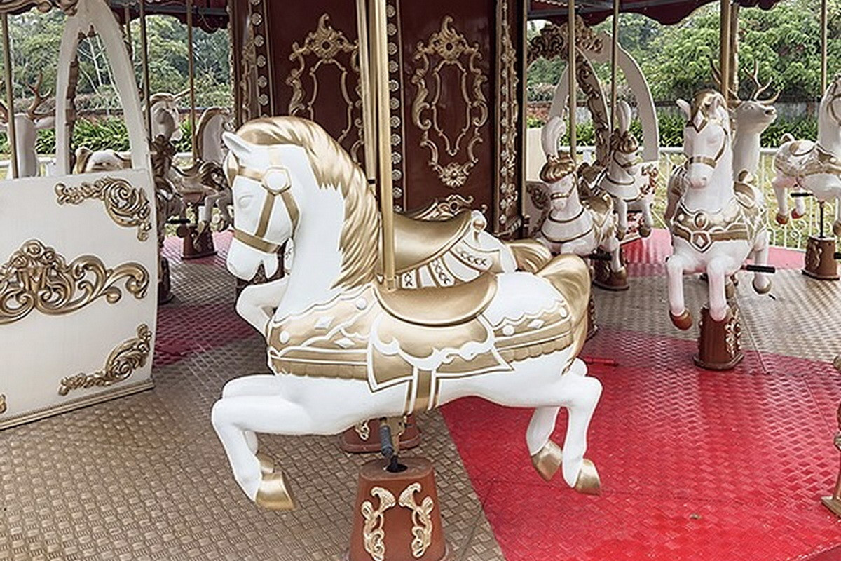 虎頭山創新園區遊樂設施為免費使用並提早開玩。