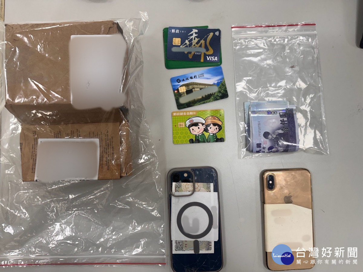 查扣做案用金融卡3張、手機2支及不法所得新臺幣3,000元。