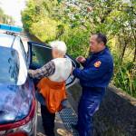 八旬老婦曬太陽迷途走失， 警車廣播尋親助團圓。