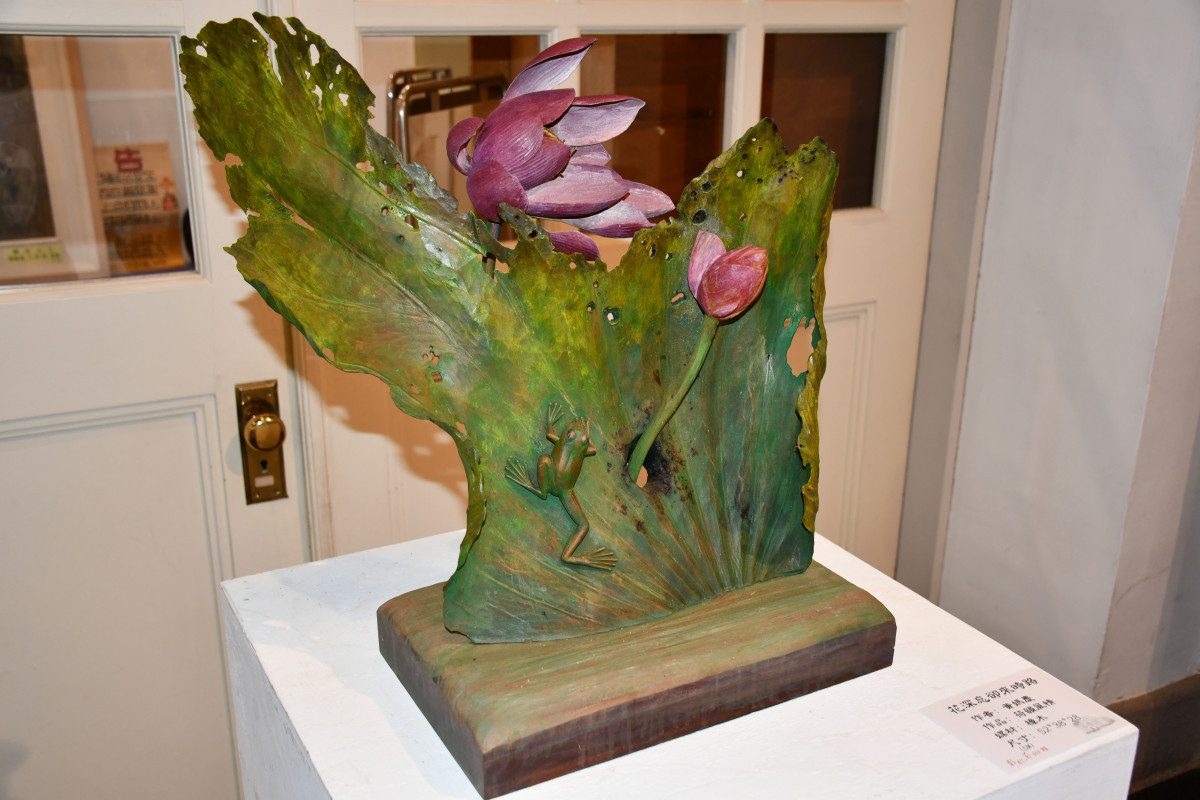 蓮花作品意境深遠。圖／彰化市公所提供