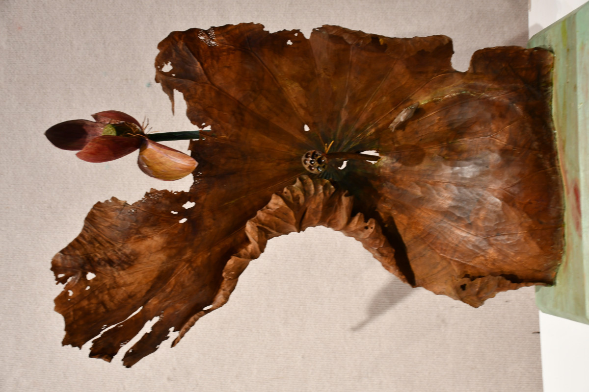 黃媽慶的作品層次細膩。／彰化市公所提供