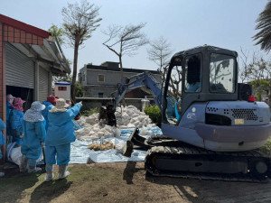 雲林水林鄉2例經回溯均檢出 H5N1亞型高病原性禽流感，今依照標準作業程序執行撲殺清場處置／翻攝照片