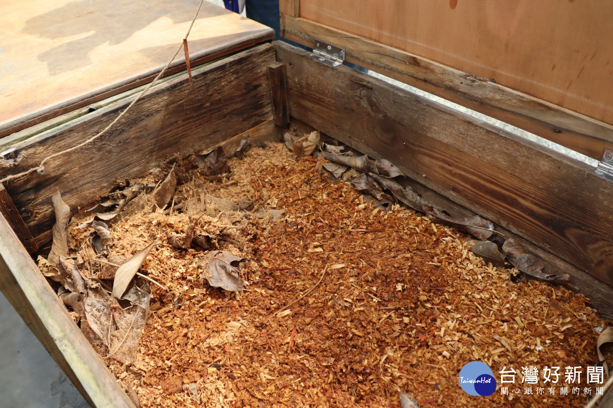 木博館實驗基地落葉堆肥箱演示