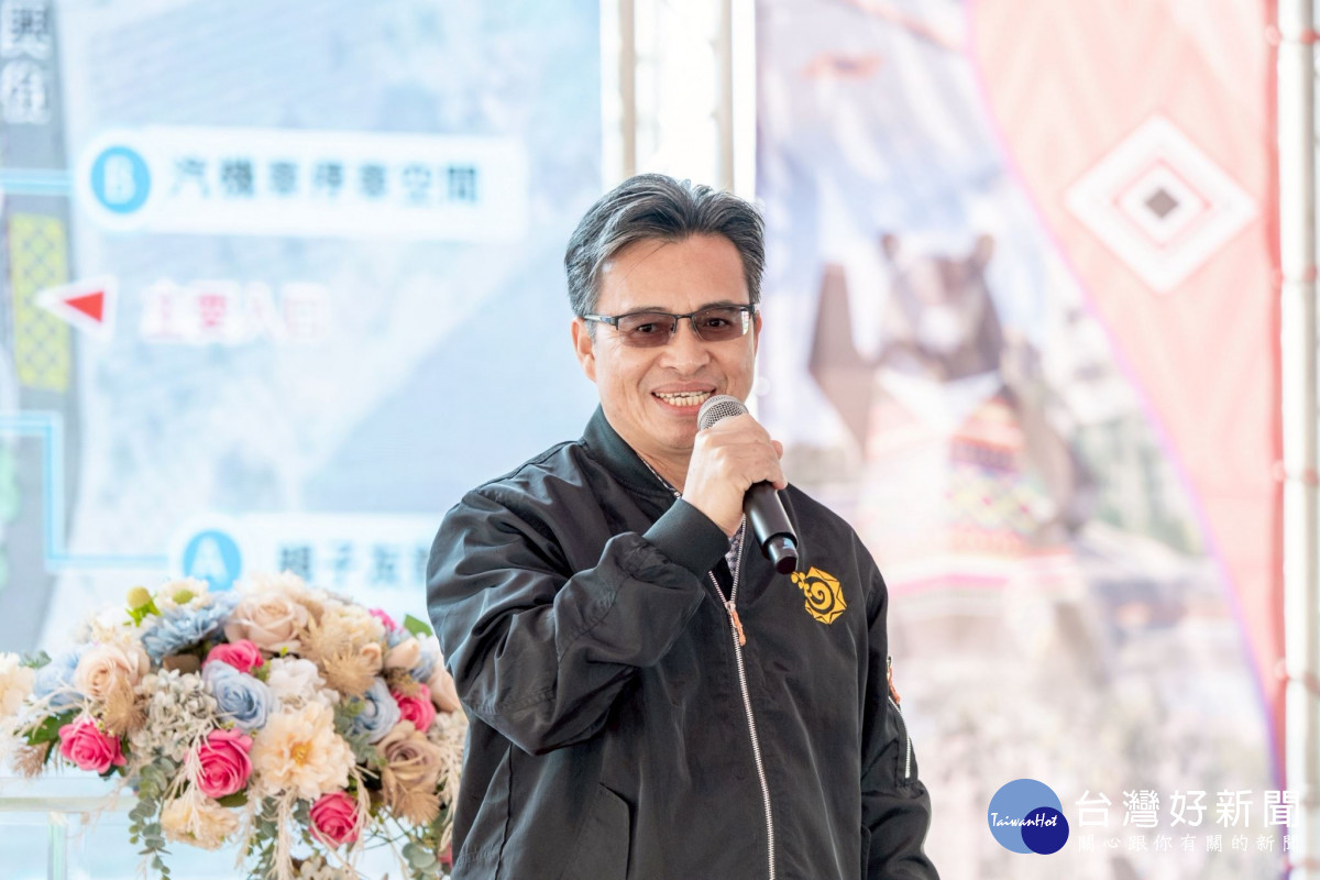 原住民族委員會副主任委員谷縱‧喀勒芳安致詞。