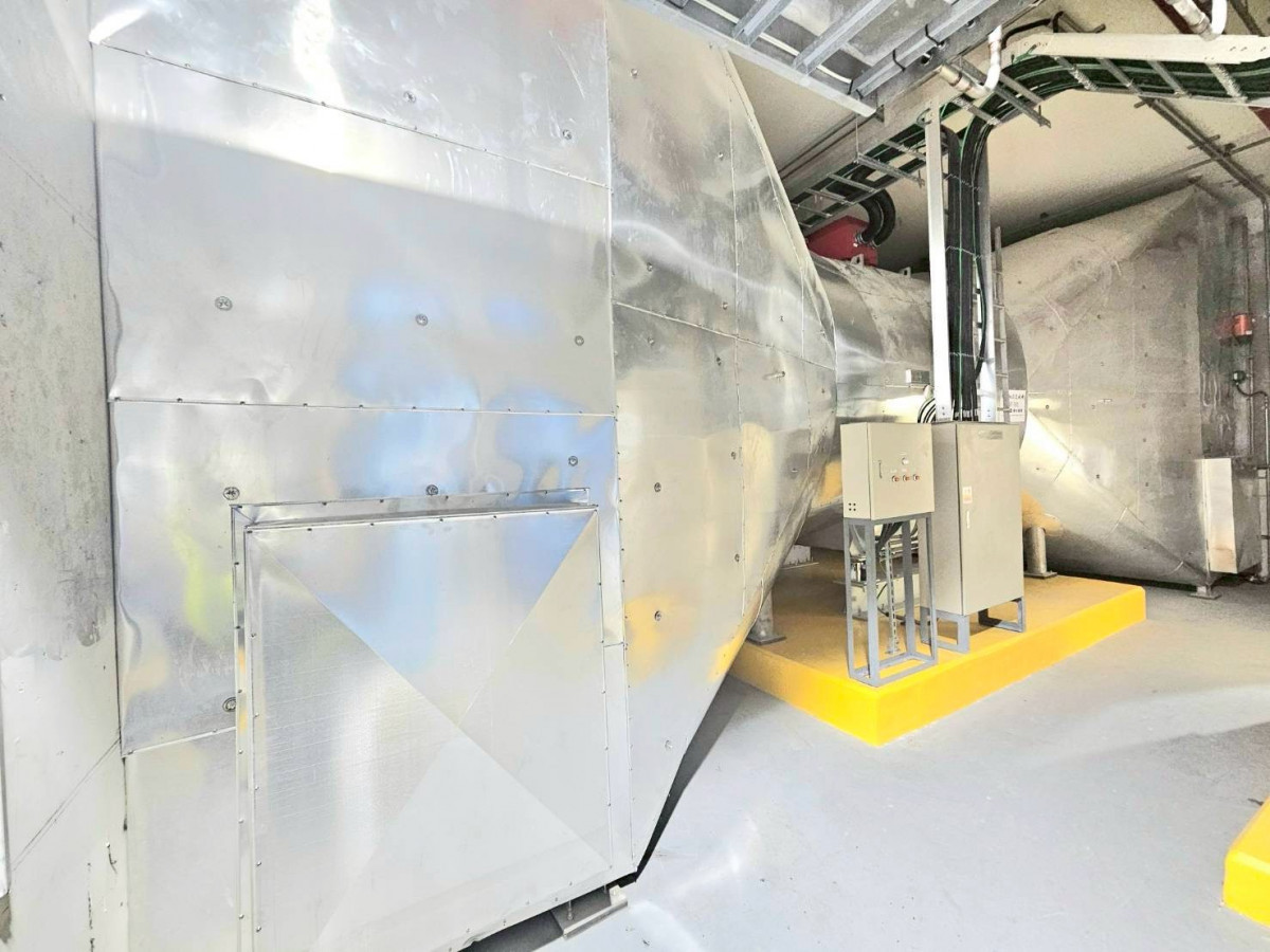 台南鐵路地下化工程隧道風機系統。（圖／行政院交通部鐵道局）