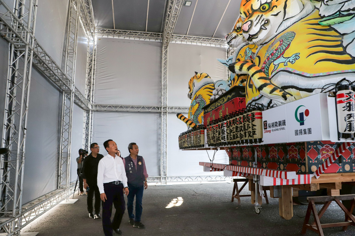 日本青森睡魔燈籠3月21日至5月10日於嘉義縣朴子配天宮停車場展出／嘉義縣政府提供