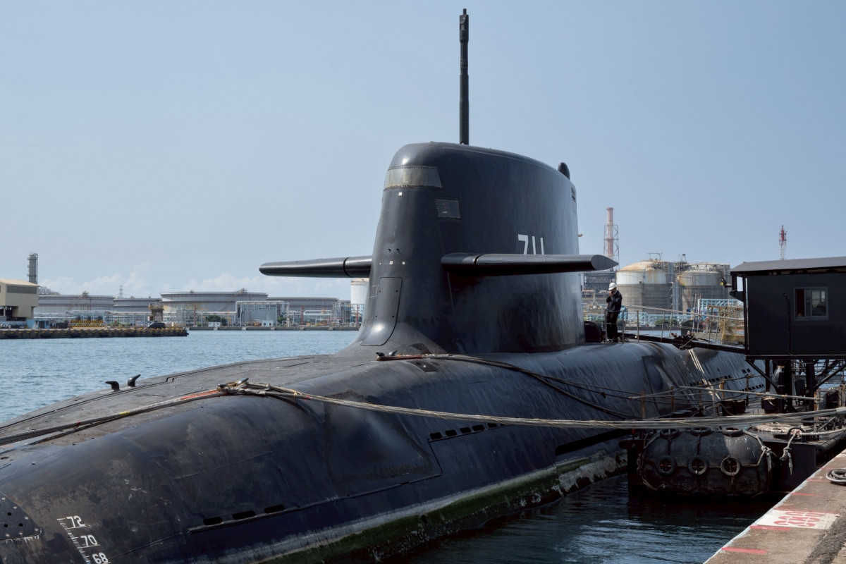 國造潛艦海鯤艦。（圖／總統府Flickr）