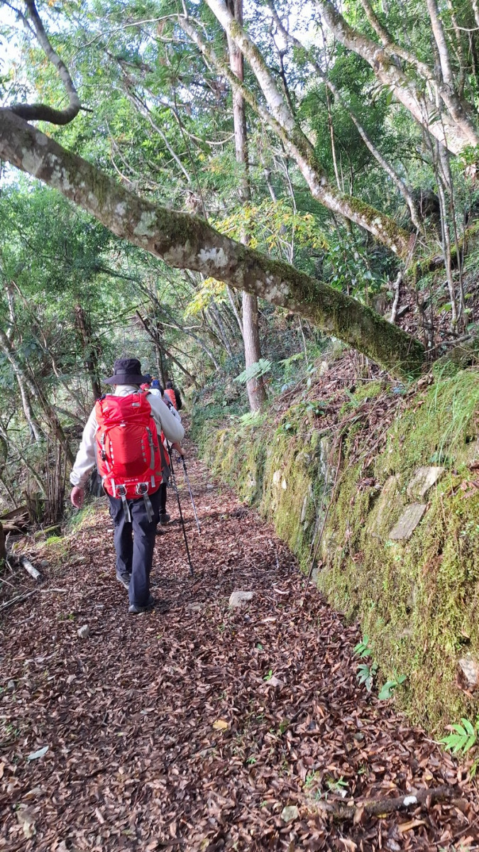 步道駁坎遺址。(玉管處提供)