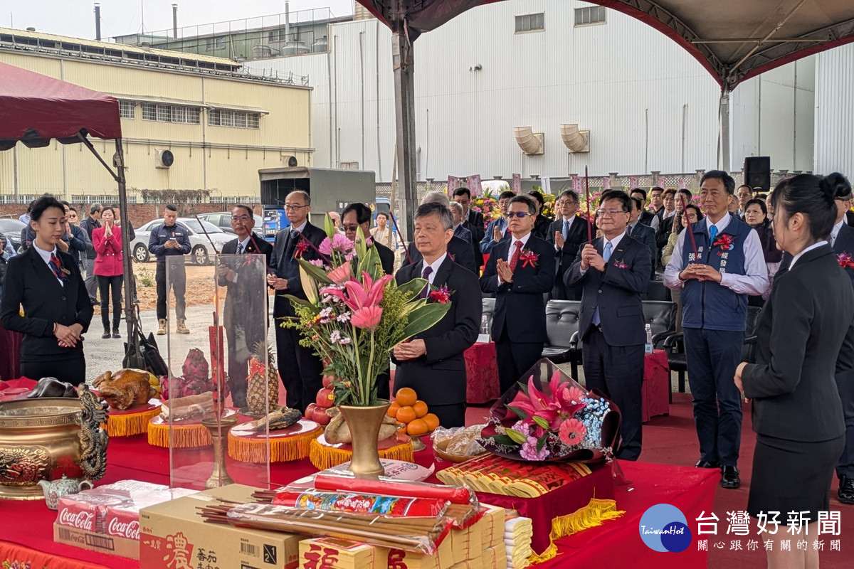 桃園市政府經濟發展局長張誠出席中華精測科公司20日三廠新建工程動土典禮。