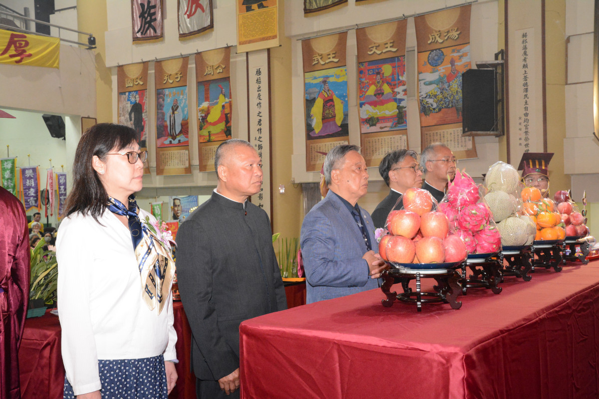 中華民族海內外同胞聯合祭祖大典隆重登場，傳承文化祈願祥和。圖／帝教總會提供