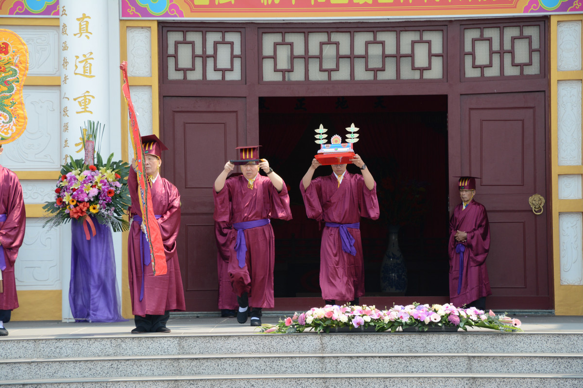 總主祭及初獻禮主祭中國宗教徒協會釋明光大和尚致詞。圖／帝教總會提供